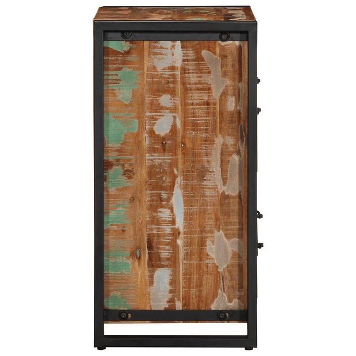 Buffet multicolore 55x35x70 cm bois massif récupération - Photo n°6