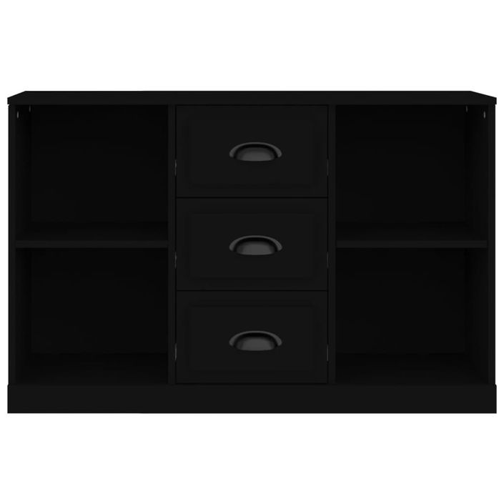 Buffet noir 104,5x35,5x67,5 cm bois d'ingénierie - Photo n°4