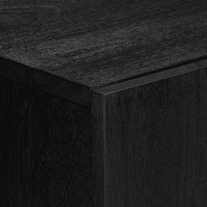 Buffet noir 60x33x75 cm bois d'ingénierie - Photo n°6