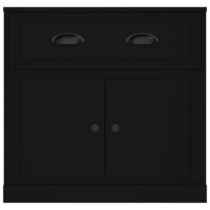 Buffet noir 70x35,5x67,5 cm bois d'ingénierie - Photo n°6
