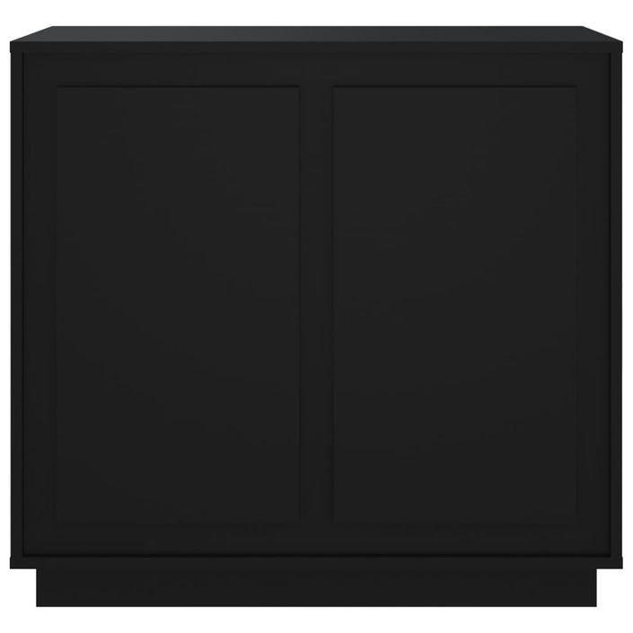 Buffet noir 80x34x75 cm bois d'ingénierie - Photo n°5
