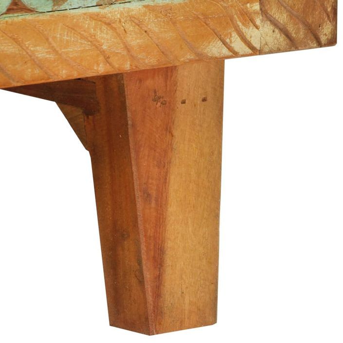 Buffet sculpté à la main 55x30x75 cm bois massif récupération - Photo n°7