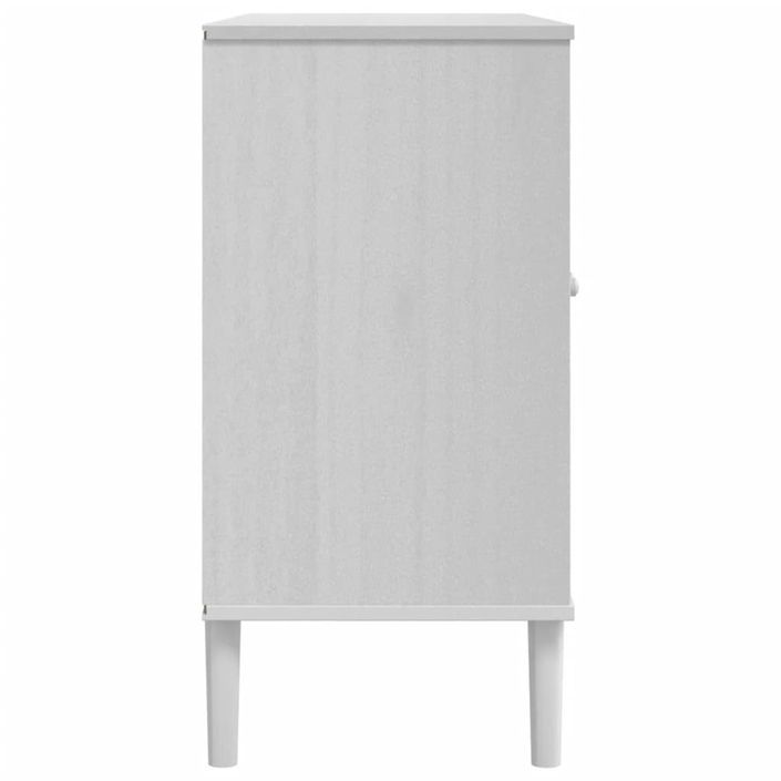 Buffet SENJA aspect rotin blanc 112x40x80cm bois massif de pin - Photo n°7