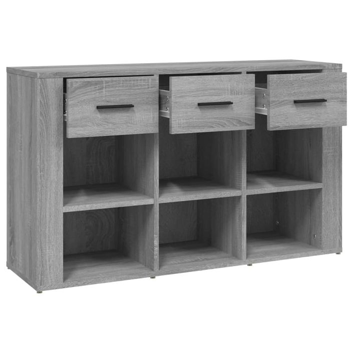 Buffet Sonoma gris 100x30x59,5 cm Bois d'ingénierie - Photo n°8