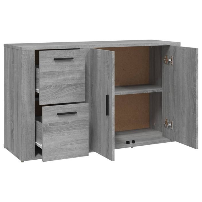 Buffet Sonoma gris 100x33x59,5 cm Bois d'ingénierie - Photo n°8