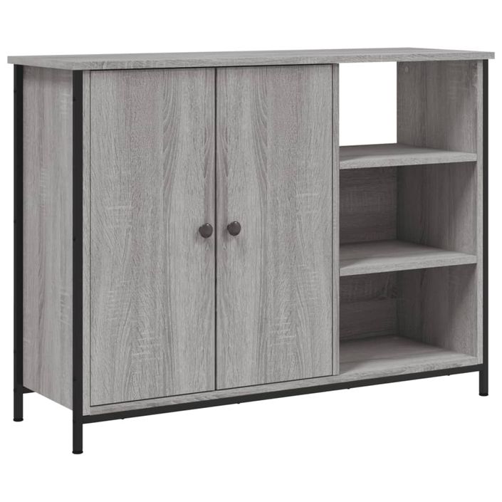 Buffet sonoma gris 100x33x75 cm bois d'ingénierie - Photo n°1