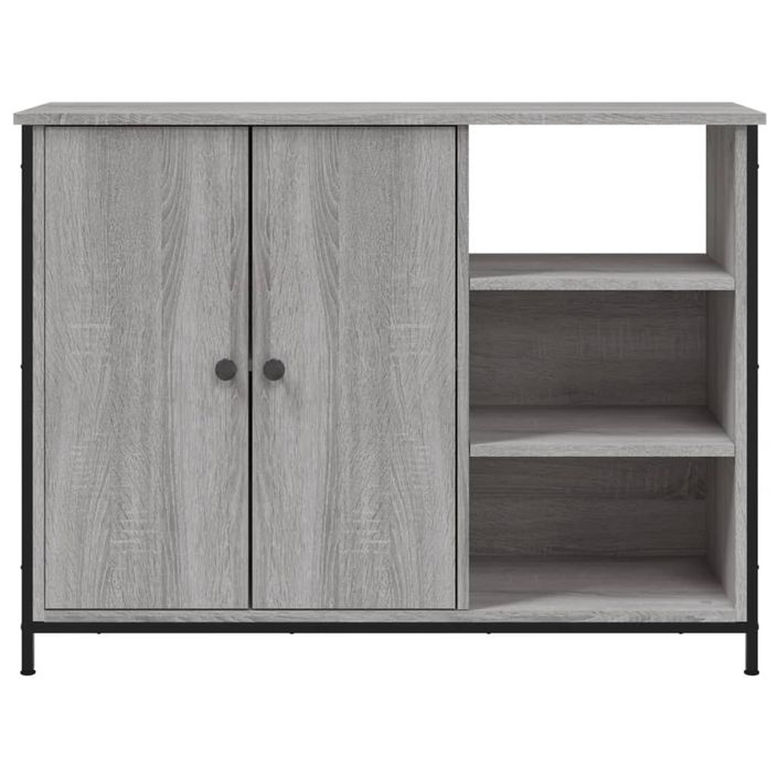 Buffet sonoma gris 100x33x75 cm bois d'ingénierie - Photo n°6