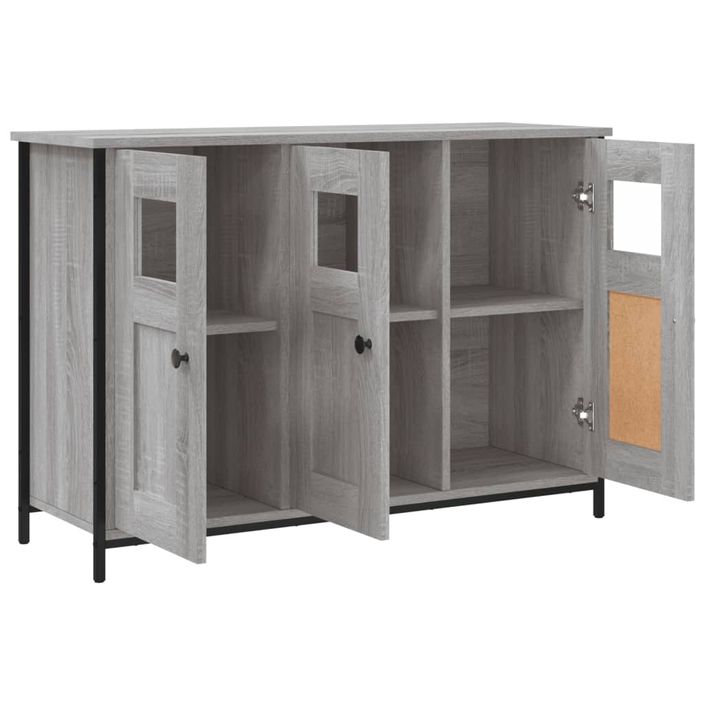 Buffet sonoma gris 100x35x70 cm bois d'ingénierie - Photo n°5