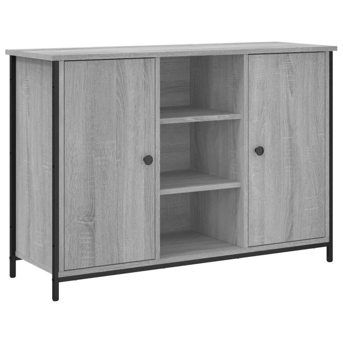 Buffet sonoma gris 100x35x70 cm bois d'ingénierie - Photo n°1