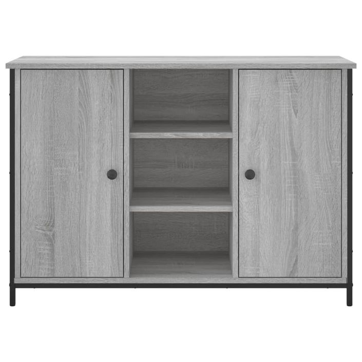 Buffet sonoma gris 100x35x70 cm bois d'ingénierie - Photo n°6