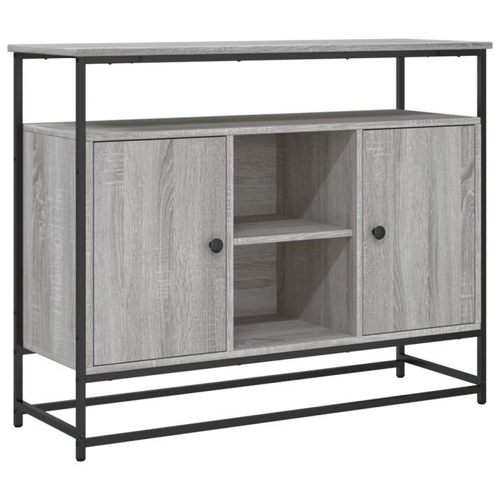 Buffet sonoma gris 100x35x80 cm bois d'ingénierie - Photo n°1