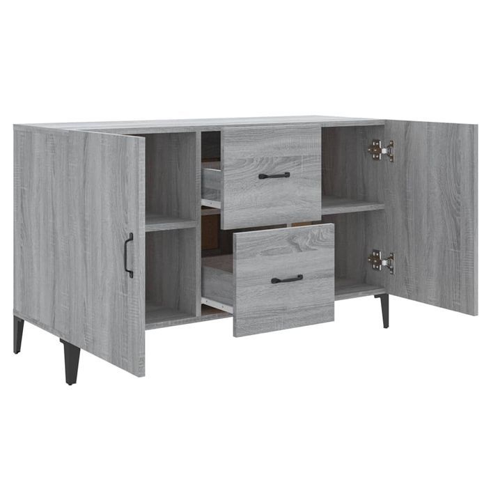 Buffet Sonoma gris 100x36x60 cm Bois d'ingénierie - Photo n°7