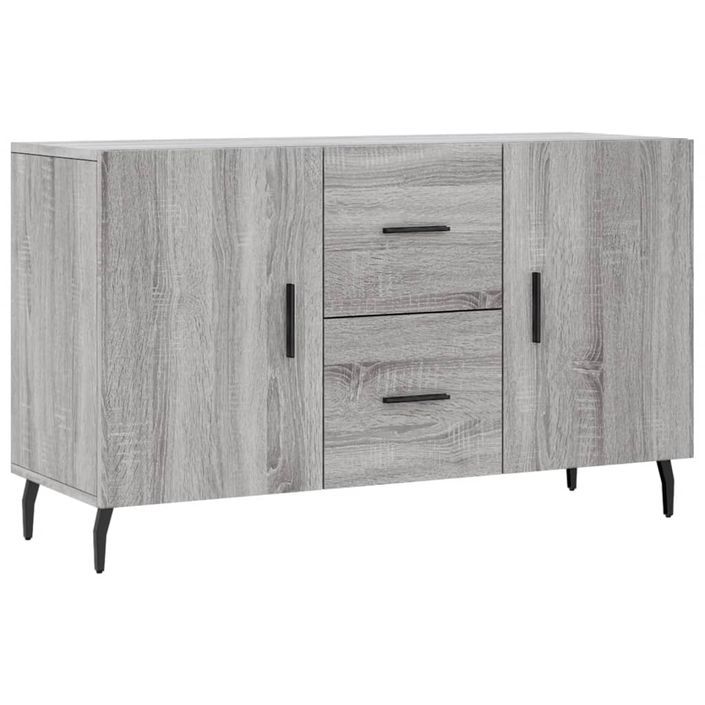 Buffet sonoma gris 100x36x60 cm bois d'ingénierie - Photo n°1