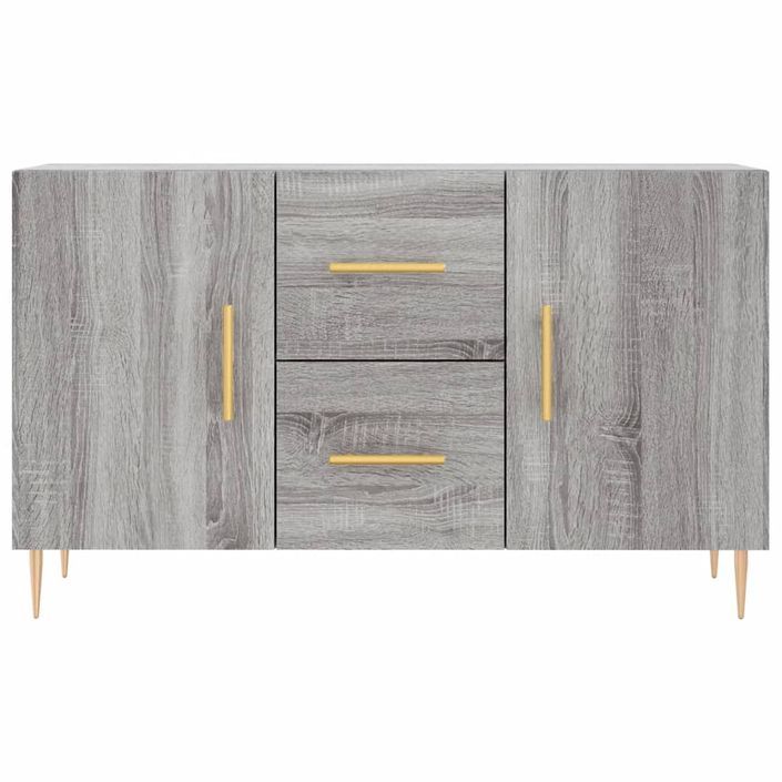 Buffet sonoma gris 100x36x60 cm bois d'ingénierie - Photo n°6