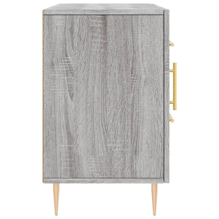 Buffet sonoma gris 100x36x60 cm bois d'ingénierie - Photo n°7