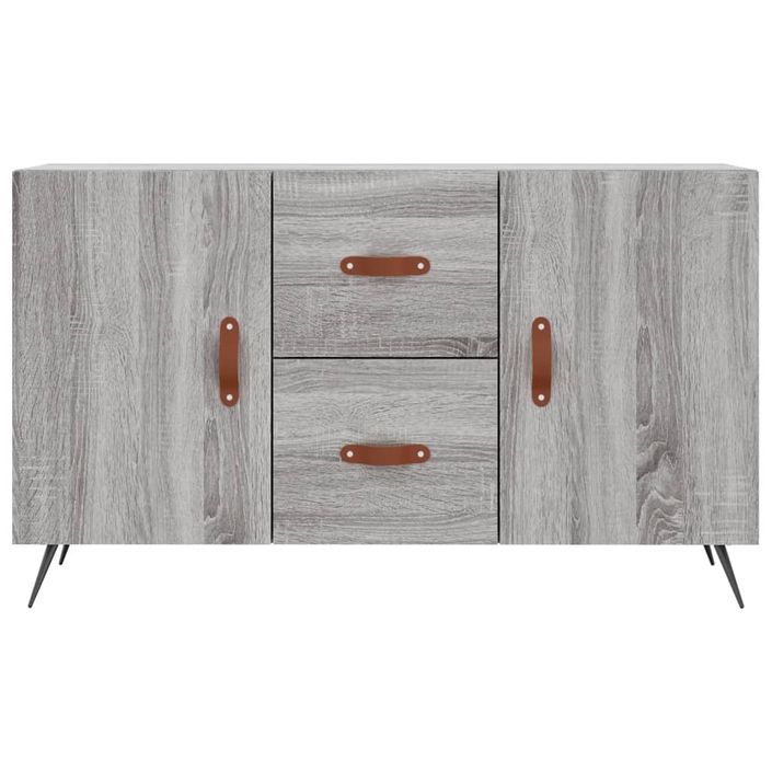 Buffet sonoma gris 100x36x60 cm bois d'ingénierie - Photo n°6