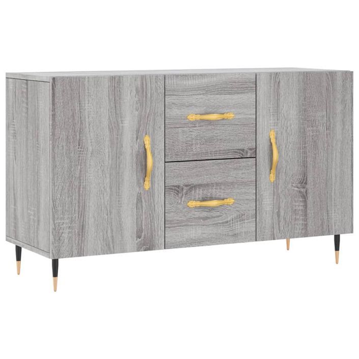 Buffet sonoma gris 100x36x60 cm bois d'ingénierie - Photo n°1