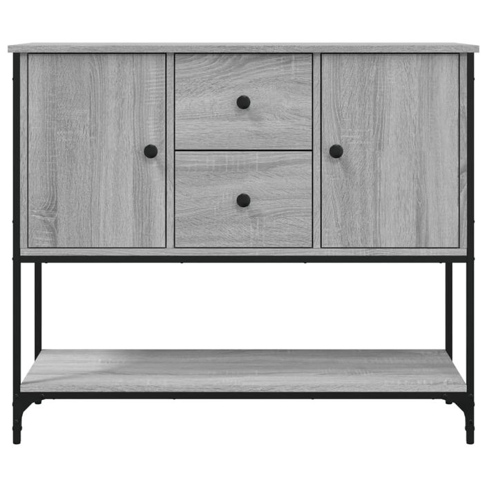 Buffet sonoma gris 100x36x85 cm bois d'ingénierie - Photo n°6