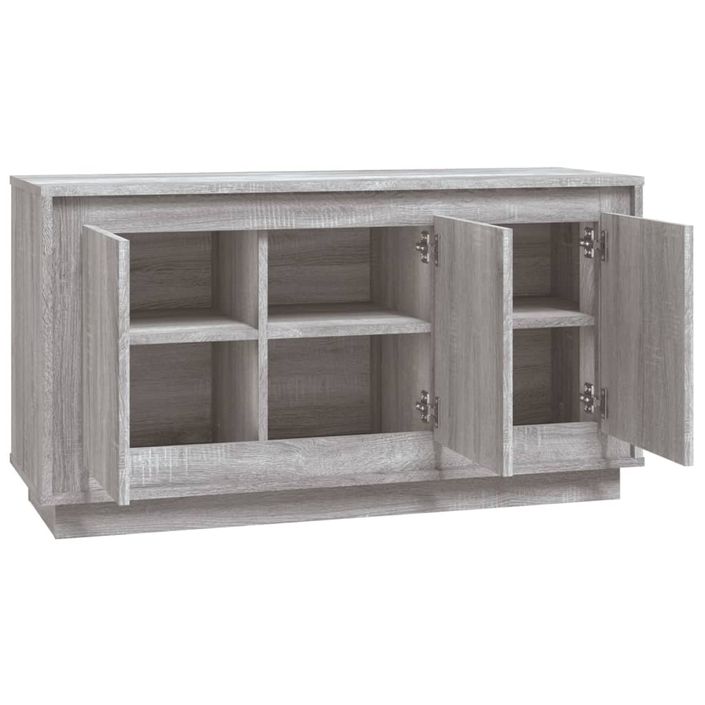 Buffet sonoma gris 102x35x55 cm bois d'ingénierie - Photo n°6