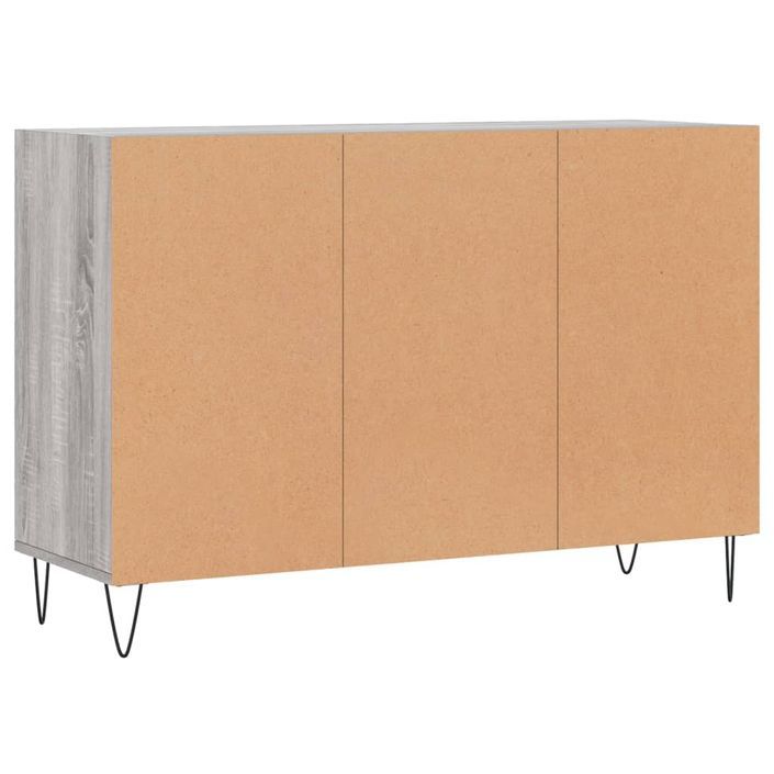 Buffet sonoma gris 103,5x35x70 cm bois d'ingénierie - Photo n°6