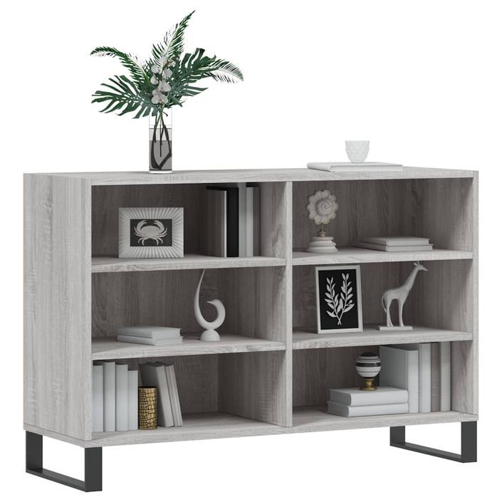 Buffet sonoma gris 103,5x35x70 cm bois d'ingénierie - Photo n°3