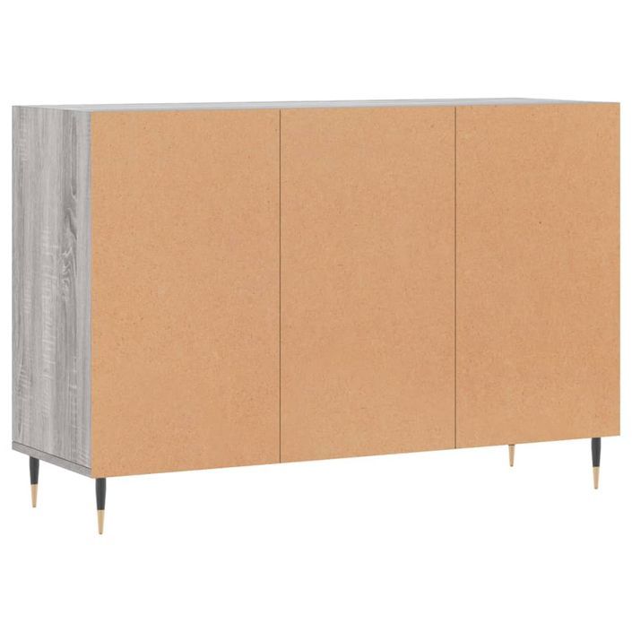 Buffet sonoma gris 103,5x35x70 cm bois d'ingénierie - Photo n°6