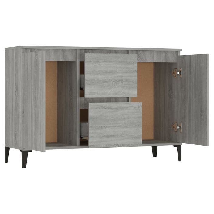 Buffet Sonoma gris 104x35x70 cm Bois d'ingénierie - Photo n°5