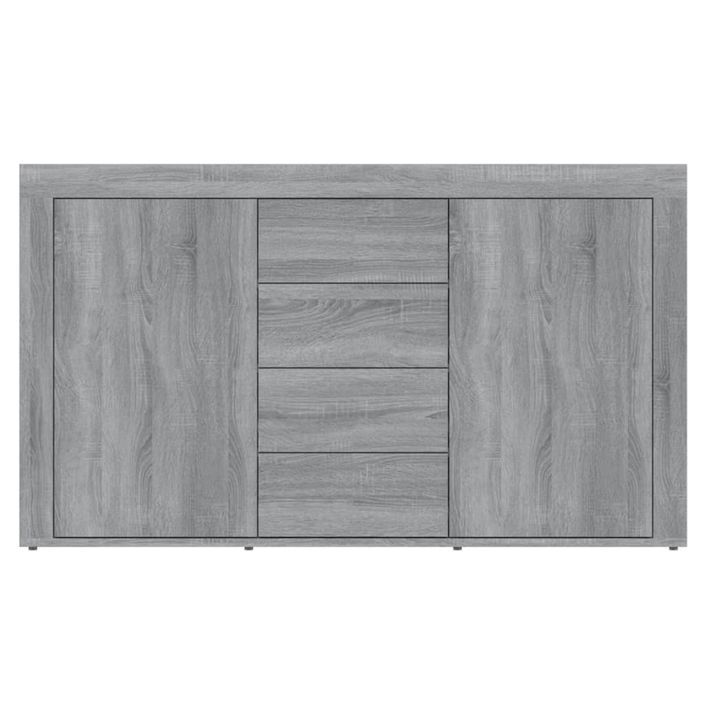 Buffet Sonoma gris 120x36x69 cm Bois d'ingénierie - Photo n°5