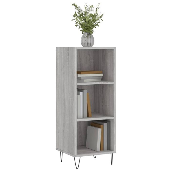 Buffet sonoma gris 34,5x32,5x90 cm bois d'ingénierie - Photo n°3