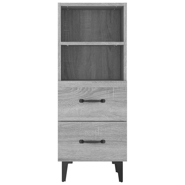 Buffet Sonoma gris 34,5x34x90 cm Bois d'ingénierie 3 - Photo n°6