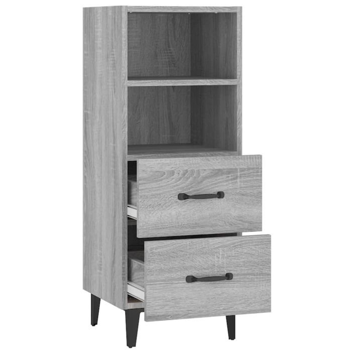 Buffet Sonoma gris 34,5x34x90 cm Bois d'ingénierie 3 - Photo n°7