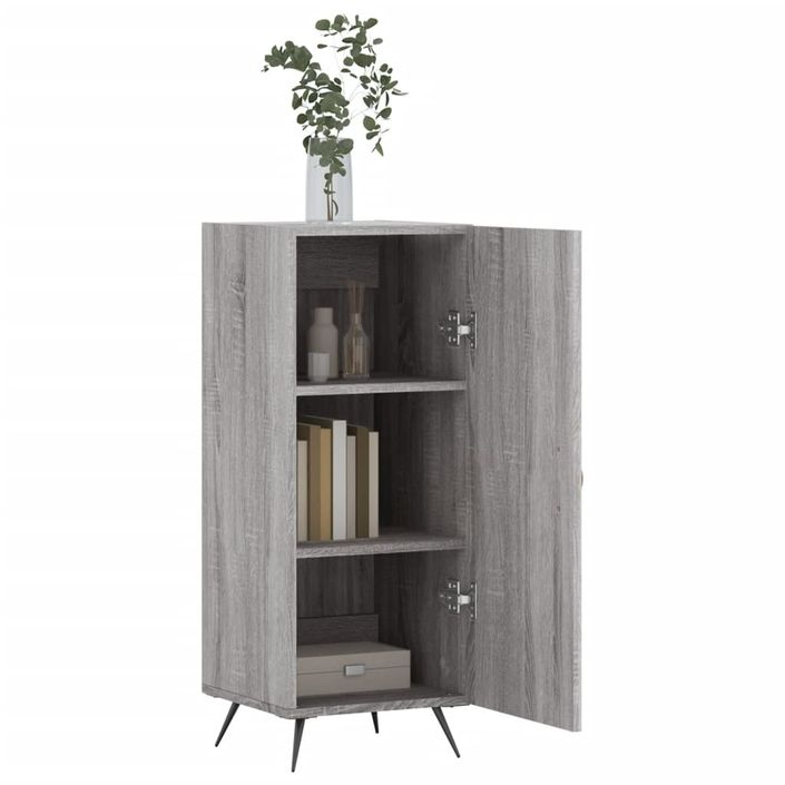 Buffet Sonoma gris 34,5x34x90 cm Bois d'ingénierie - Photo n°4