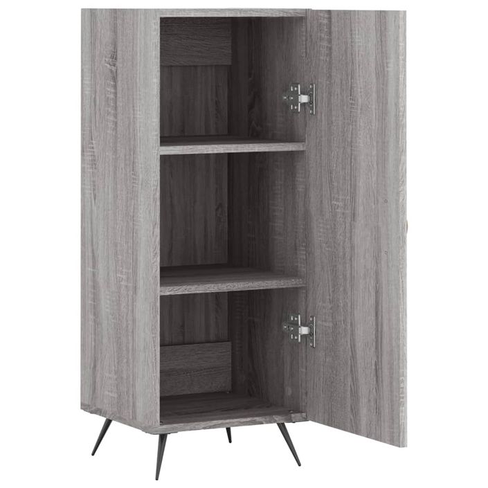 Buffet Sonoma gris 34,5x34x90 cm Bois d'ingénierie - Photo n°5