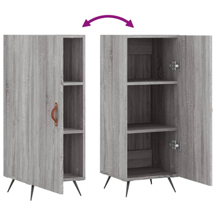 Buffet Sonoma gris 34,5x34x90 cm Bois d'ingénierie - Photo n°9