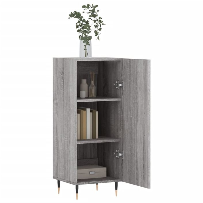 Buffet Sonoma gris 34,5x34x90 cm Bois d'ingénierie - Photo n°4