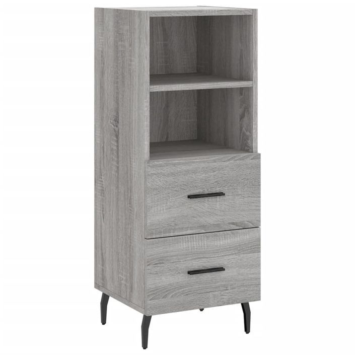 Buffet Sonoma gris 34,5x34x90 cm Bois d'ingénierie - Photo n°1