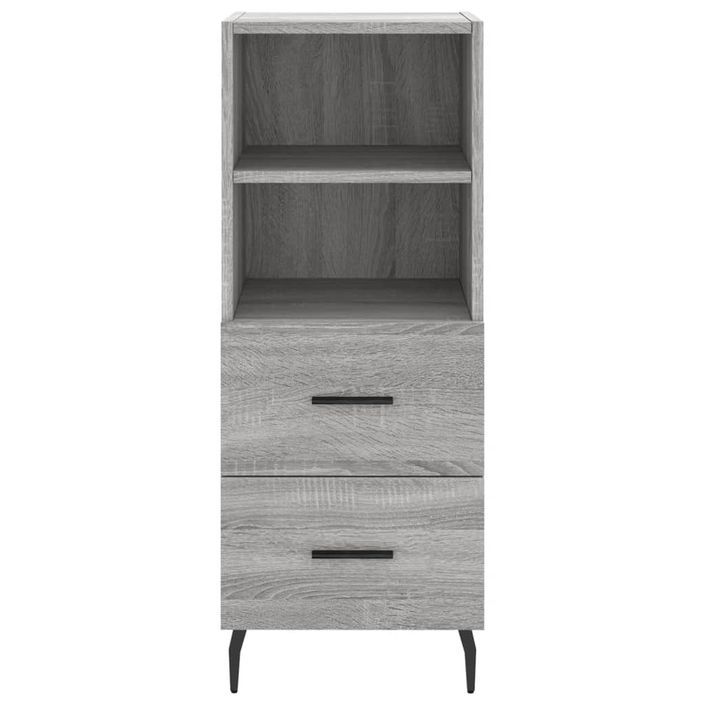 Buffet Sonoma gris 34,5x34x90 cm Bois d'ingénierie - Photo n°5