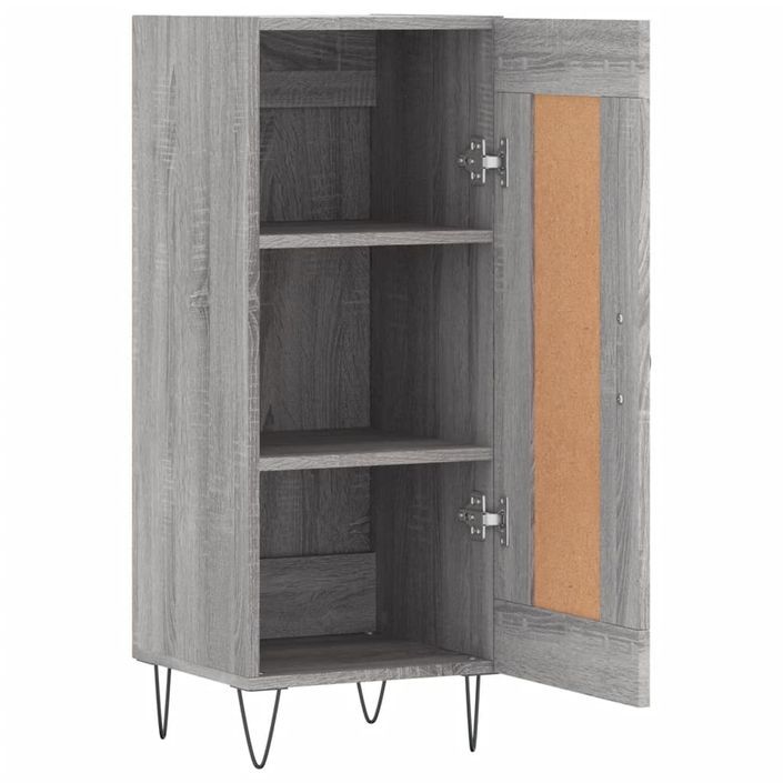 Buffet Sonoma gris 34,5x34x90 cm Bois d'ingénierie - Photo n°6