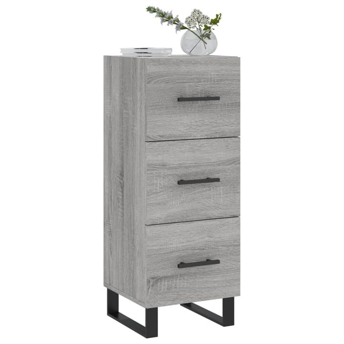 Buffet Sonoma gris 34,5x34x90 cm Bois d'ingénierie - Photo n°3