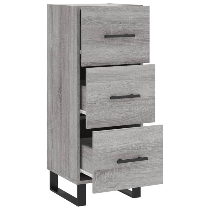 Buffet Sonoma gris 34,5x34x90 cm Bois d'ingénierie - Photo n°5