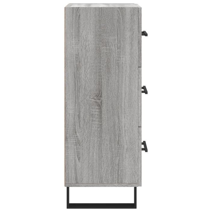 Buffet Sonoma gris 34,5x34x90 cm Bois d'ingénierie - Photo n°7