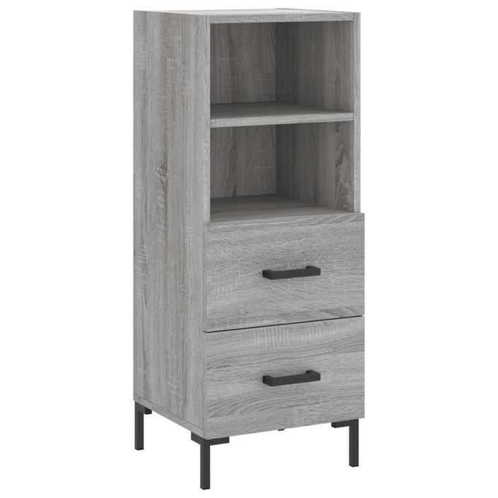 Buffet Sonoma gris 34,5x34x90 cm Bois d'ingénierie - Photo n°1