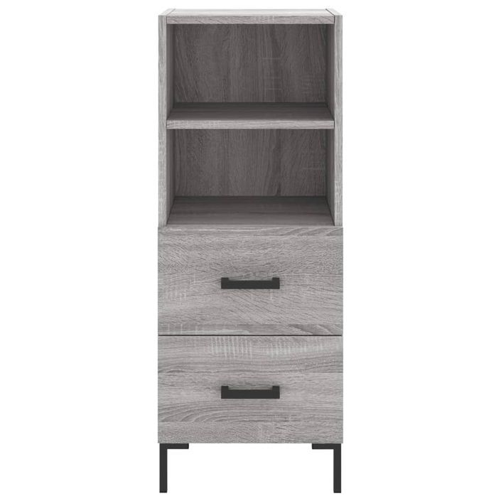 Buffet Sonoma gris 34,5x34x90 cm Bois d'ingénierie - Photo n°6