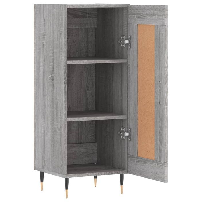 Buffet Sonoma gris 34,5x34x90 cm Bois d'ingénierie - Photo n°6