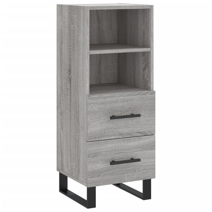 Buffet Sonoma gris 34,5x34x90 cm Bois d'ingénierie - Photo n°1