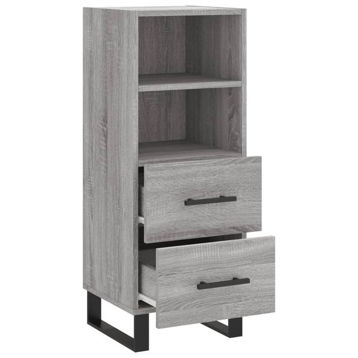 Buffet Sonoma gris 34,5x34x90 cm Bois d'ingénierie - Photo n°5