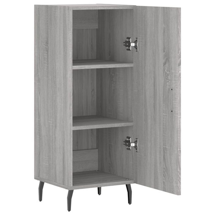 Buffet Sonoma gris 34,5x34x90 cm Bois d'ingénierie - Photo n°5