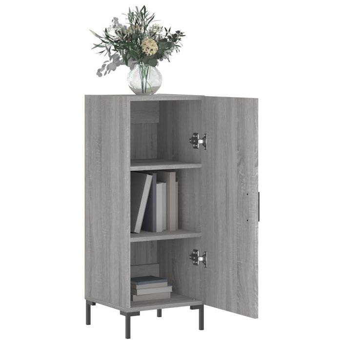 Buffet Sonoma gris 34,5x34x90 cm Bois d'ingénierie - Photo n°4