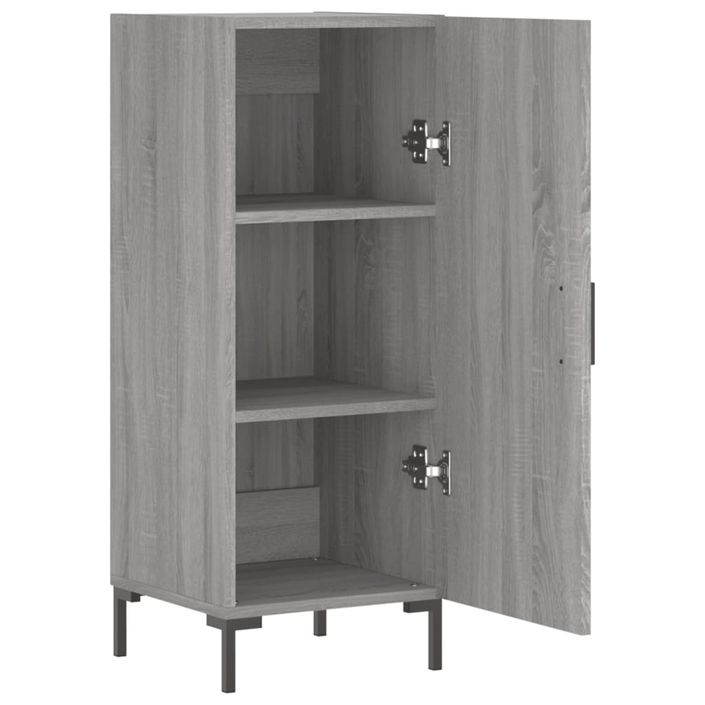 Buffet Sonoma gris 34,5x34x90 cm Bois d'ingénierie - Photo n°5