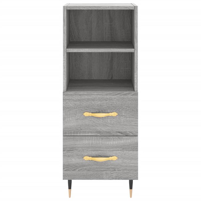 Buffet Sonoma gris 34,5x34x90 cm Bois d'ingénierie - Photo n°6